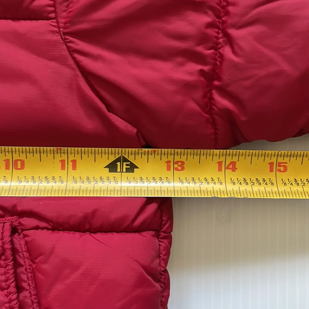 Baby Gap brick red & gray puffer jacket with attached hood.  Size 6-12 months